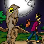 Ainda hoje é possível encontrar mãe da lua empoleirada em uma estaca à beira do caminho