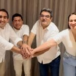 Thiago Ciríaco (primeiro à esquerda) agradeceu a acolhida do grupo e reforçou que Cascavel tem que continuar avançando no progresso.