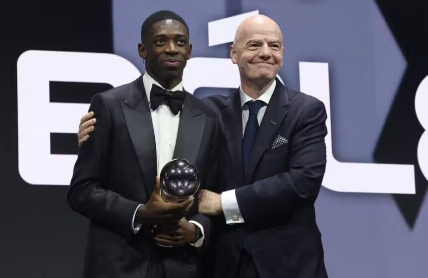 Dembélé, do PSG, é eleito melhor jogador do mundo no Fifa The Best 2025