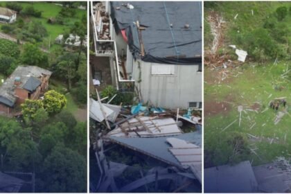 Tornado atinge Farroupilha e deixa rastro de destruição