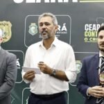Governador Elmano de Freitas durante solenidade de entrega de mais de 7,3 mil equipamentos à Polícia Civil