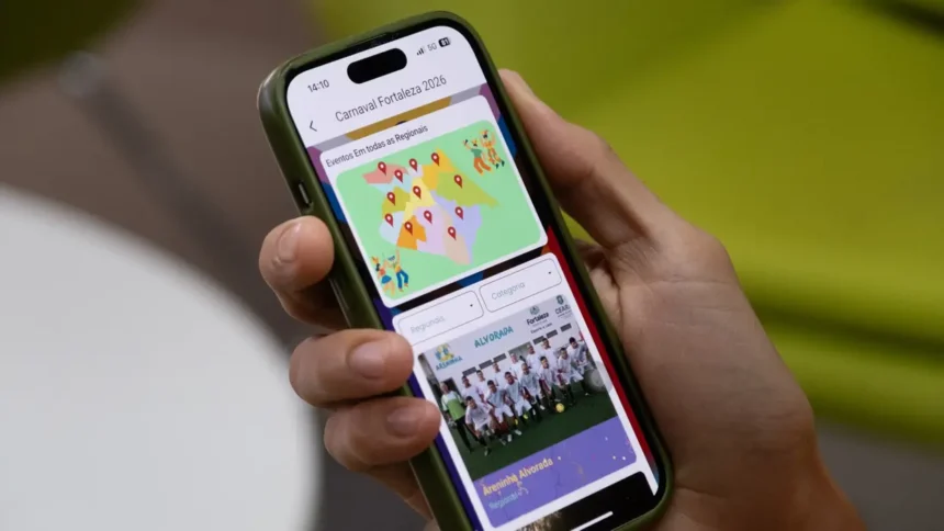 Aplicativo Carnaval 2026 em Fortaleza.