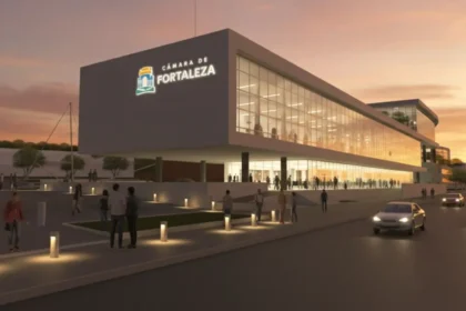 Imagem do projeto da nova sede da Câmara Municipal de Fortaleza, que será construída no local do antigo Mucuripe Club, no Centro da cidade.
