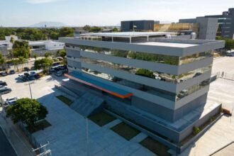 Vista aérea da sede do Sistema Integrado de Segurança Pública (Sisp), da SSPDS, em Fortaleza, onde funcionam órgãos estratégicos da segurança pública do Ceará.