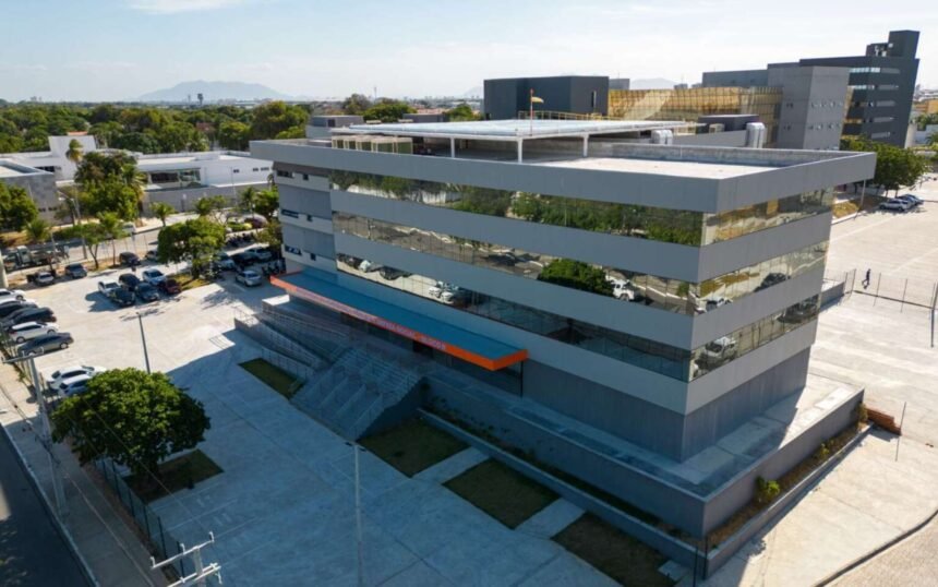 Vista aérea da sede do Sistema Integrado de Segurança Pública (Sisp), da SSPDS, em Fortaleza, onde funcionam órgãos estratégicos da segurança pública do Ceará.
