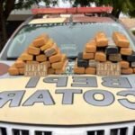 Apreensão de tabletes de maconha realizada pelo Bepi da PMCE durante operação no interior do estado.
