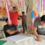 Pacientes participam de atividades de Terapia Ocupacional no Hospital de Saúde Mental Professor Frota Pinto, como parte do tratamento para dependência química e reintegração social.