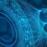 Ilustração de inteligência artificial analisando grandes volumes de dados médicos.