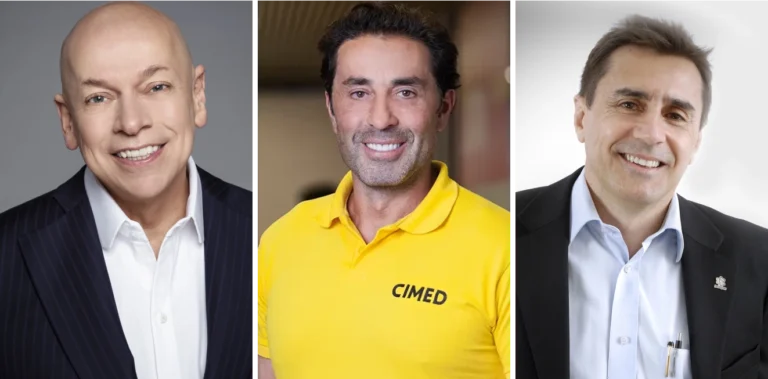 Leandro Karnal, João Adibe e Pedro Lima, convidados da programação de palestras da Feira da Indústria FIEC no Centro de Eventos do Ceará.