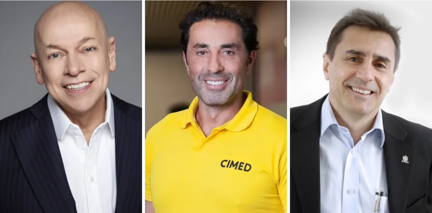 Leandro Karnal, João Adibe e Pedro Lima, convidados da programação de palestras da Feira da Indústria FIEC no Centro de Eventos do Ceará.