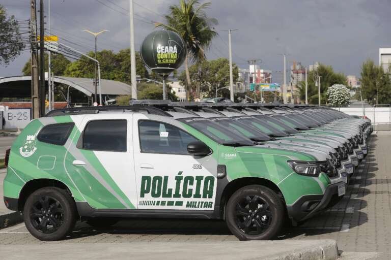 Viaturas blindadas da Polícia Militar do Ceará, entregues pelo Governo do Estado para reforço da segurança pública.